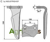Tine for rotary harrows, left model - AgriParts