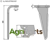 Tine for rotary harrows, left model - AgriParts