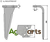 Tine for rotary harrows, right model - AgriParts