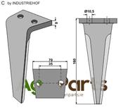 Tine for rotary harrows - AgriParts