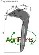 Tine for rotary harrows, right model - AgriParts