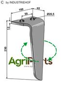Tine for rotary harrows, right model - AgriParts