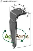 Tine for rotary harrows, right model - AgriParts