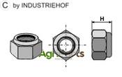 Self-locking nut - M20x1,5 - 8.8 - AgriParts image
