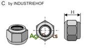 Self-locking nut - cone-shaped - M20x1,5 - 8.8 - AgriParts