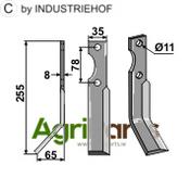 Rotary tine, left model - AgriParts