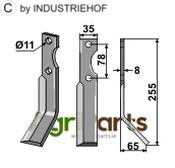 Rotary tine, right model - AgriParts