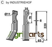 Rotary tine, right model - AgriParts