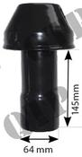 Air Filter Hat Ford 6600 - 64mm Also fits 4100 4600 5600 5900 6600 6700 David Brown 990 995 996 Pre Cleaner image