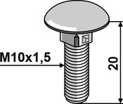 Saucer-head screw M10x1,5×20 without nut – galvanized (10206038V) image