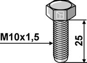 Hexagon bolt M10x1,5×25 without nut – galvanized (10259338) image