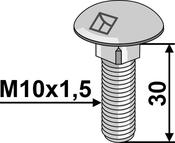Saucer-head screw M10x1,5Ã30 without nut â galvanized (10306038V) image