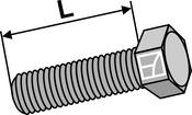 Hexagon bolt M10x1,5Ã30 without nut â galvanized (10309338) image