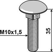 Saucer-head screw M10x1,5×35 – galvanized (10356038V) image