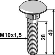 Saucer-head screw M10x1,5×40 – galvanized (10406038V) image