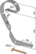Brake tine, right model (10.1362) image