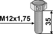 Hexagon bolt M12x1,75×35 without nut – galvanized (12359338) image