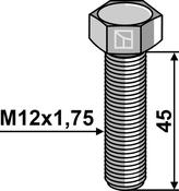 Hexagon bolt  M12x1,75×45 without nut – galvanized (12459338) image