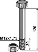 Bolt with self-locking nut – M12 – 8.8 (1.30.12120) image
