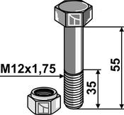 Bolt with self-locking nut – M12 – 8.8 (1.30.1255) image