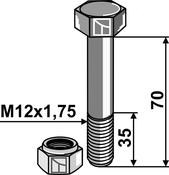 Bolt with self-locking nut – M12 – 8.8 (1.30.1270) image