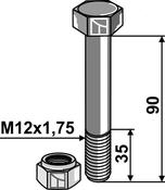 Bolt with self-locking nut – M12 – 8.8 (1.30.1290) image