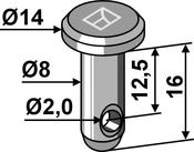 Cotter bolt Ø8×16 (26-0816) image