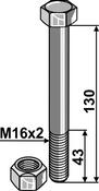 Bolt with self-locking nut (30-101-019) image