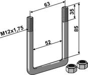 Stirrup bolt – M12x1,75 (30-101-25) image