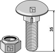 Saucer-head screw M12x1,75×35 with self-locking nuts (51-1026) image