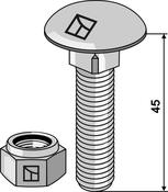 Saucer-head screw M12x1,75Ã45 with self-locking nuts (51-1028) image