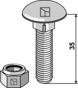 Saucer-head screw M10x1,5Ã35 with self-locking nuts (51-1030) image