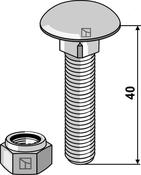 Saucer-head screw M10x1,5×40 with self-locking nuts (51-1031) image
