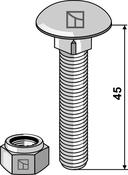 Saucer-head screw M10x1,5Ã45 with self-locking nuts (51-1032) image