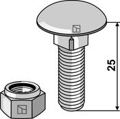 Saucer-head screw M10x1,5×25 with self-locking nuts (51-1037) image