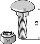 Saucer-head screw M8x1,25×20 with self-locking nuts (51-1045) image