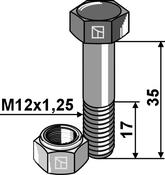 Hexagon bolt M12x1,25×35 with self-locking nut (51-1235.2) image
