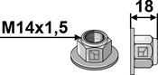 Self-locking collar nut – Polystop – M14x1,5 – 10.9 (51-14RMU) image