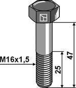 Hexagon bolt with metric fine thread – M16x1,5X47 – 12.9 (51-1647) image