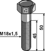Hexagon bolt with metric fine thread – M18x1,5×50 – 10.9 (51-1850) image