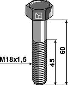 Hexagon bolt with metric fine thread – M18x1,5×60 – 10.9 (51-1860) image