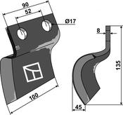Trencher blade â left (633-SDA-02-L) image