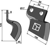 Trencher blade – right (633-SDA-02-R) image