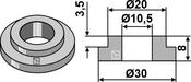 Bush for straw chopper flail blade (634-110) image