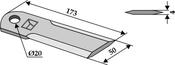 Straw chopper flail blade (634-CLA-05) image