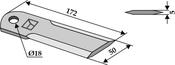 Straw chopper flail blade (634-DEE-01) image