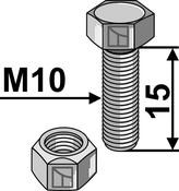 Hexagon bolt M10x1,5×15 with self-locking nut (63-101610) image
