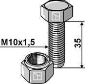 Hexagon bolt M10x1,5×35 with self-locking nut (63-1035) image