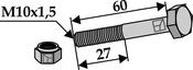 Hexagon bolt M10x1,5×60 with self-locking nut (63-1060) image