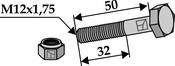 Hexagon Bolt M12x1,75×50  with self-locking nut (63-1250-1) image
